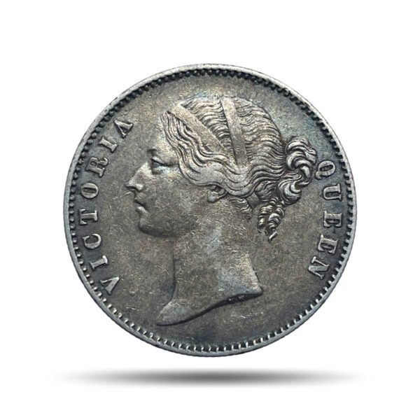 One Rupee Victoria Queen 1840 Divided Legend W.W. (Re-engraved hair) Silver Coin, British India Uniform Coinage, Collectible.