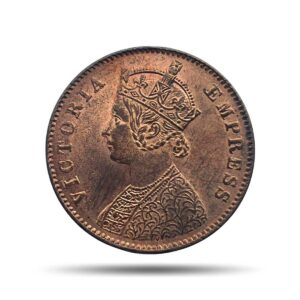 One Quarter Anna Victoria Empress 1900 Calcutta Mint Silver Coin, British India Uniform Coinage, Collectible.