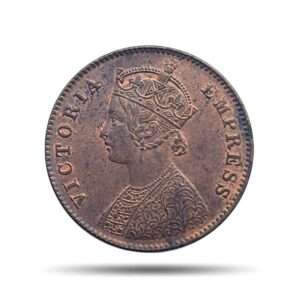 One Quarter Anna Victoria Empress 1899 Calcutta Mint Silver Coin, British India Uniform Coinage, Collectible.
