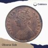 One Quarter Anna Victoria Empress 1899 Calcutta Mint Silver Coin, British India Uniform Coinage, Collectible. - Image 2