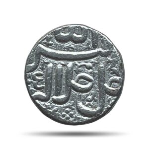 One Rupee Akbar IE 41 (1596-1597 CE) Ahmadabad Mint Silver coin, Mughal Empire, Collectible.