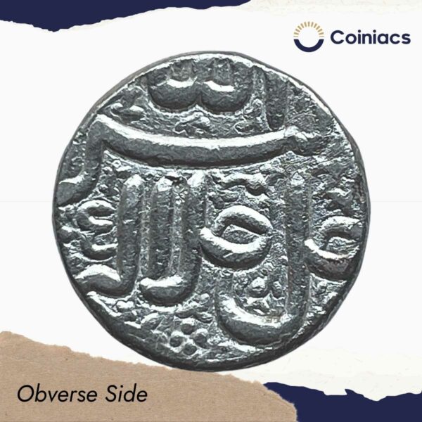 One Rupee Akbar IE 41 (1596-1597 CE) Ahmadabad Mint Silver coin, Mughal Empire, Collectible. - Image 2
