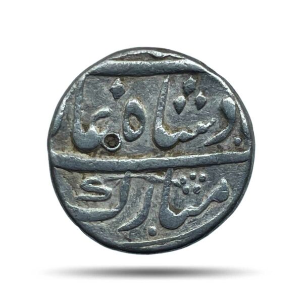 One Rupee Muhammad Shah RY 27 (Reign 1719 - 1748 CE) Azimabad Mint Silver Coin, Mughal empire, Collectible.