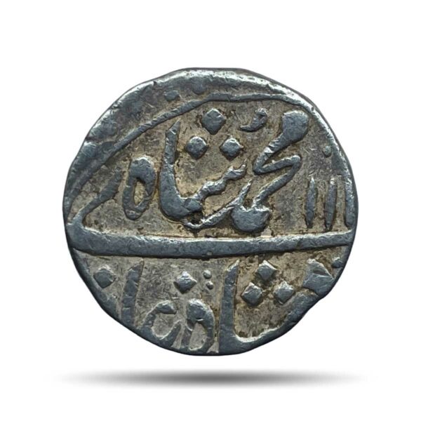 One Rupee Muhammad Shah RY 8 11XX AH (Reign 1719 - 1748 CE) Kora Mint Silver Coin, Mughal empire, Collectible