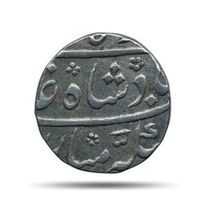 One Rupee Muhammad Shah RY 2 (Reign 1719 - 1748 CE) Murshidabad Mint Silver Coin, Mughal Empire, Collectible.