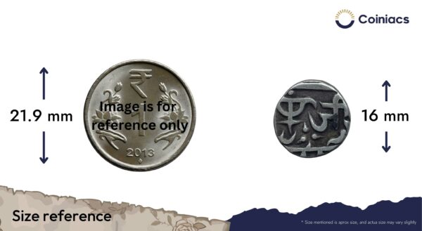 Half Rupee Jayaji Rao (ND 1865-1869) Silver Coin, Princely State of Gwalior, Collectible - Image 4
