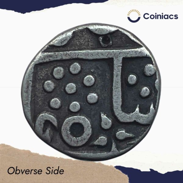 Half Rupee Jayaji Rao (ND 1865-1869) Silver Coin, Princely State of Gwalior, Collectible - Image 2