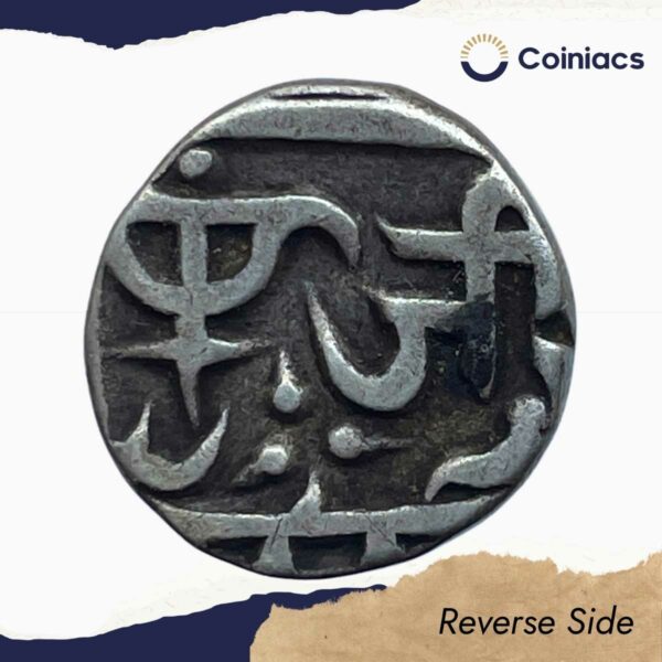 Half Rupee Jayaji Rao (ND 1865-1869) Silver Coin, Princely State of Gwalior, Collectible - Image 3