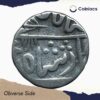 One Rupee Alamgir II (ND 1760-1850 CE) Chittor Mint Silver Coin, Princely State of Mewar, Collectible. - Image 2