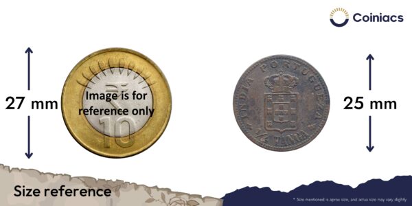 1/4 Tanga Carlos I MCMI (1901 CE) Lisboa mint Copper coin, Portuguese India, Collectible. - Image 4