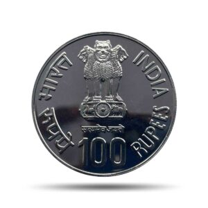 Scarce 100 Rupees Mother Teresa Birth Centenary 2009 Calcutta Mint Silver Commemorative Coin, Republic India Decimal Series, Gem UNC.