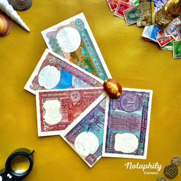 NOTAPHILY Rare Authentic Vintage Set of 1,2,5 Rupees (5 Pieces SET) in UNC Condition - Image 3