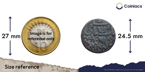 Ek Pie Sikka (One Pice) Shah Alam II RY 37 Banaras mint Copper coin, Bengal Presidency, Collectible. - Image 4
