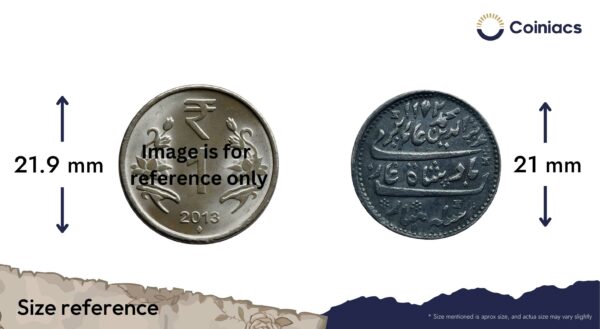 Scarce Half Rupee Alamgir II RY 6 1172 AH (1817-1835 CE)(Closed Lotus On Reverse Struck at Madras Mint) Arkot Mint Silver old coin, Madras Presidency, Collectible. - Image 4