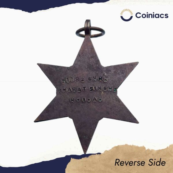 Rare THE 1939-1945 STAR World War II Campaign Medal, Copper, Named, Collectible. - Image 3