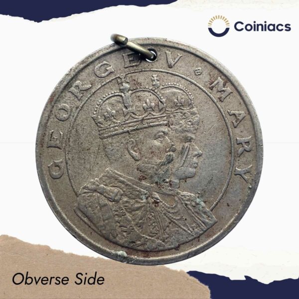 Scarce George V and Marry Coronation Durbar 12th December 1911 Medal, Copper-Nickel, Collectible. - Image 2