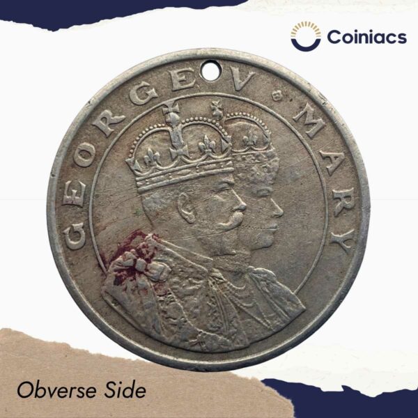Scarce George V and Marry Coronation Durbar 12th December 1911 Medal, Copper-Nickel, Collectible. - Image 2
