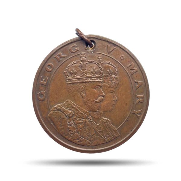 Scarce Peace Celebration 1919 Calcutta Schools Medal, Bronze, Collectible.