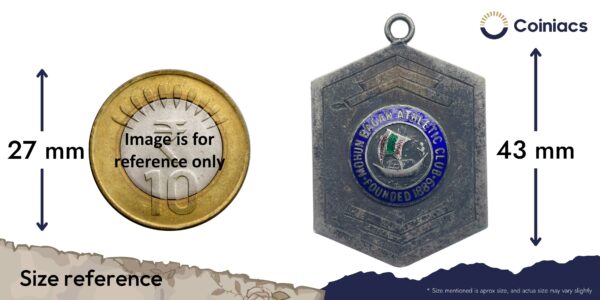 Rare Silver Mohun Bagan Athletic Club High Jump 2nd Prize 1962 Medal, Silver, Collectible. - Image 4