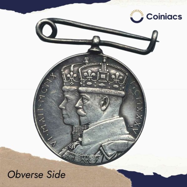 Rare The Silver Jubilee of King George V 1935 Medal, Silver, Collectible. - Image 2