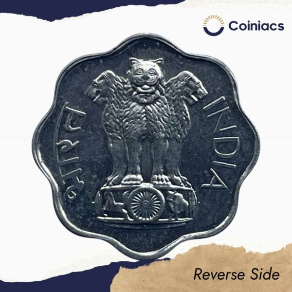 2 Paise 1973 Bombay Mint 'B' Proof Issue Aluminium Definitive Coin, Republic India Decimal Series, Proof. - Image 3