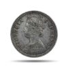 Two Annas Victoria Empress 1890 Calcutta Mint ('C' incuse) Silver Coin, British India Uniform Coinage, Collectable.