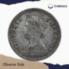 Two Annas Victoria Empress 1890 Calcutta Mint ('C' incuse) Silver Coin, British India Uniform Coinage, Collectable. - Image 2