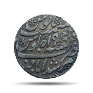 One Rupee Shah Alam II RY 19 (1831-35 CE) Murshidabad Mint Silver coin, Bengal Presidency, Collectible.