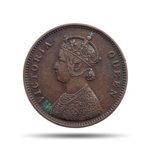 Quarter Anna Victoria Queen 1862 Copper Coin, British India Uniform Coinage, Collectible.