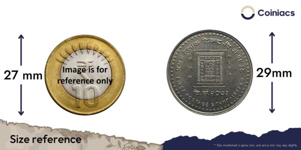 100 Rupees Nepal Philatelic Society Golden Jubilee 1966-2016 Copper-Nickel Commemorative Coin, Nepal, UNC. - Image 4