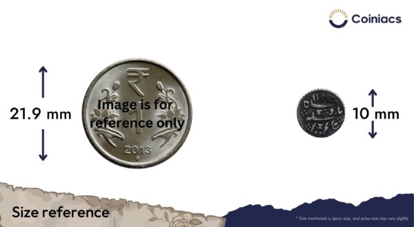 Scarce Sixteenth Rupee (1/16) Alamgir II RY 6 1172 AH (1817-1835 CE) Rose (Struck at Madras) Arkot Mint Silver old coin, Madras Presidency, Collectible. - Image 4