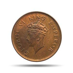 Quarter Anna George VI King Emperor 1938 Bombay Mint Bronze Coin, British India Uniform Coinage, UNC.