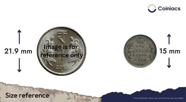 Two Annas Edward VII King And Emperor 1906 Calcutta Mint Silver Coin, British India Uniform Coinage, Collectible. - Image 4