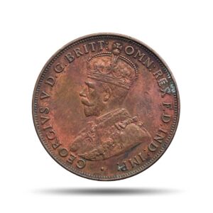 1 Penny George V 1916 Copper Coin, Commonwealth of Australia, Collectible.