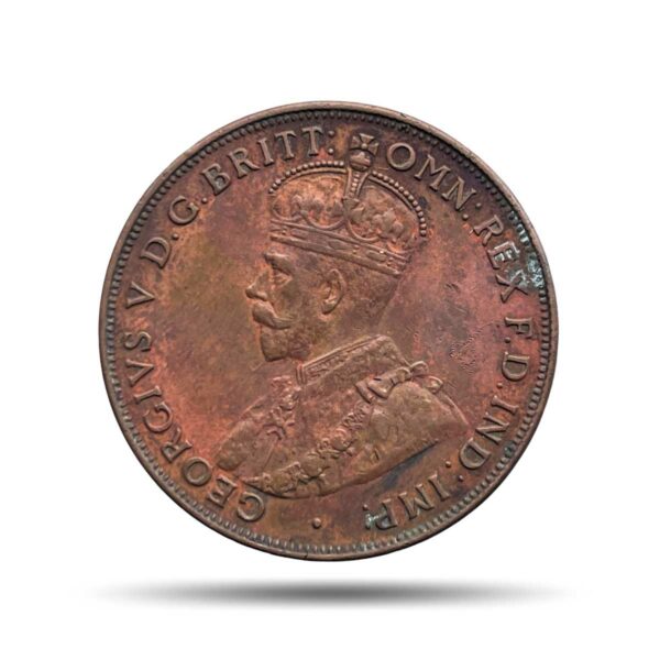 1 Penny George V 1916 Copper Coin, Commonwealth of Australia, Collectible.