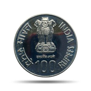 100 Rupees C. Subramaniam Birth Centenary 1910-2010 Mumbai Mint Silver Commemorative Coin, Republic India Decimal Series, UNC
