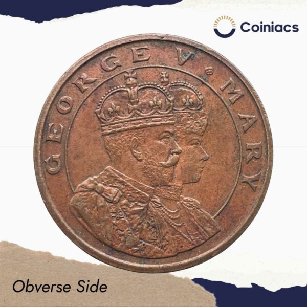 Scarce Peace Celebration 1919 Calcutta Schools Medal, Bronze, Collectible. - Image 2