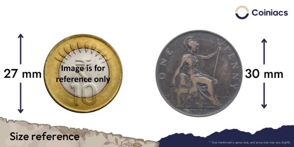 One Penny Edward VII 1907 Bronze Coin, United Kingdom, Collectible. - Image 4