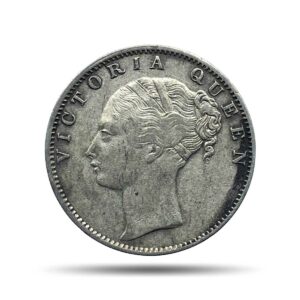 One Rupee Victoria Queen 1840 Continuous Legend Silver Coin, British India Uniform Coinage, Collectible.