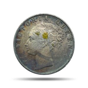One Rupee Victoria Queen 1840 Continuous Legend Silver Coin, British India Uniform Coinage, Collectible.