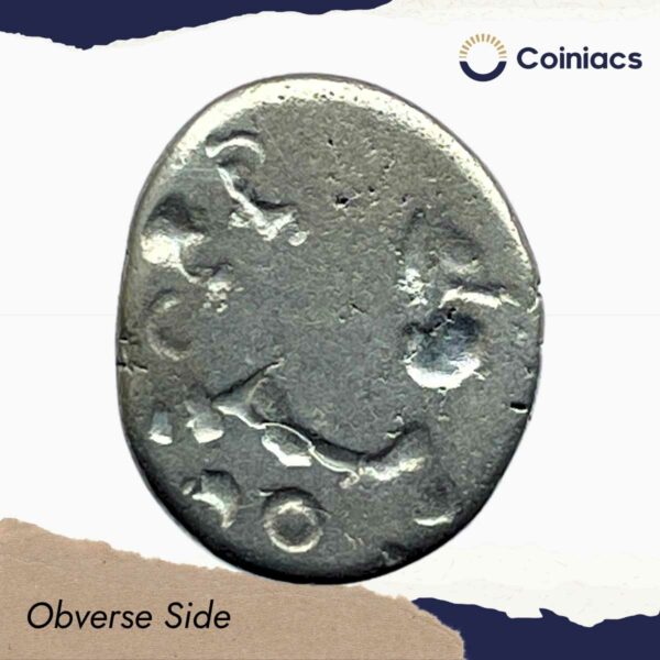Karshapana Historic Punch Mark Silver Coin of Ancient India. - Image 2
