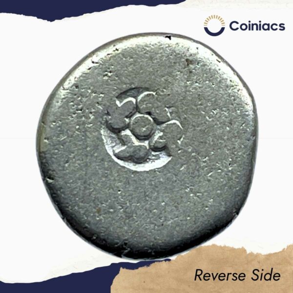 Karshapana Historic Punch Mark Silver Coin of Ancient India. - Image 2