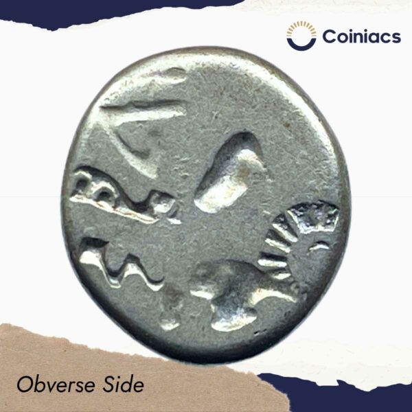 Karshapana Historic Punch Mark Silver Coin of Ancient India. - Image 2