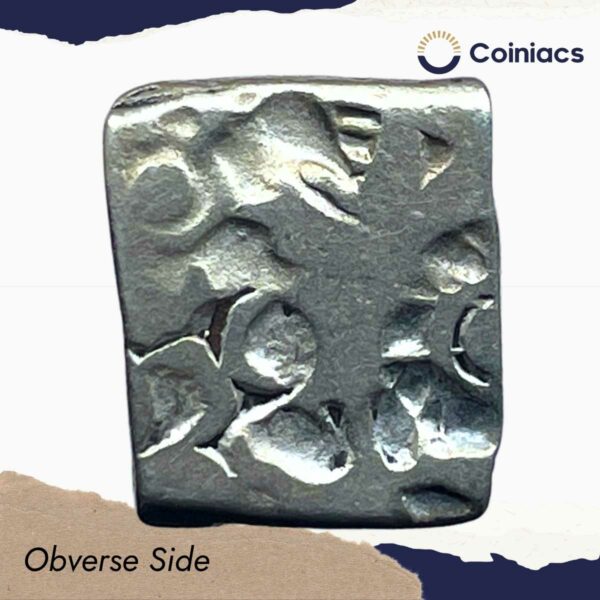 Karshapana Historic Punch Mark Silver Coin of Ancient India. - Image 2