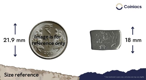 Karshapana Historic Punch Mark Silver Coin of Ancient India. - Image 4