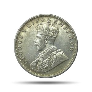 Scarce One Rupee George V King Emperor (1912-36) Silver Coin, British India Uniform Coinage, Collectible.