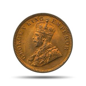 UNC Quarter Anna George V King Emperor (1912-36) Bronze Coin, British India Uniform Coinage, UNC.