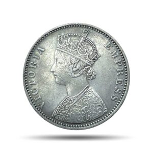 Rare One Rupee Victoria Empress (1877-1901) Silver Coin, British India Uniform Coinage, Collectible.