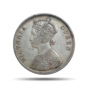 Rare One Rupee Victoria Queen (1862) Silver Coin, British India Uniform Coinage, Collectable.