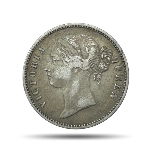 Rare One Rupee Victoria Queen Divided Legend 1840 Silver Coin, British India Uniform Coinage, Collectible.